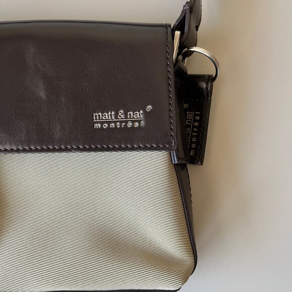 Matt & Nat Womens Bag Vegan Leather Brown Clutch Purse Montreal Rare - Picture 4 of 11